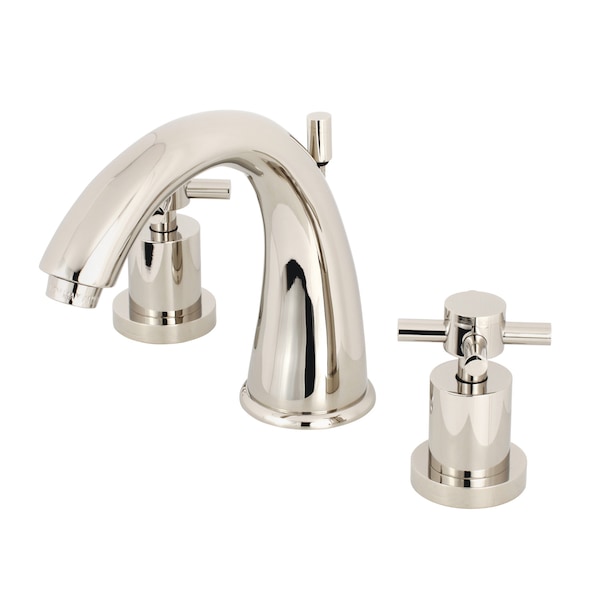8" Widespread Bathroom Faucet, Polished Nickel